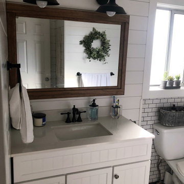 Dark Mirror on White Walls