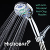 Antimicrobial/Anti-Clog 30-Setting Rain Shower Combo with Microban Nozzle