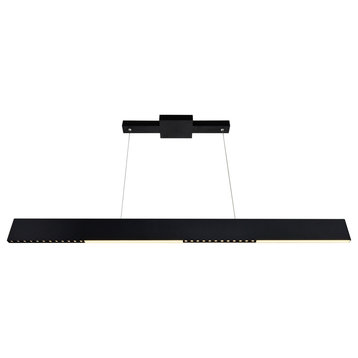 Bellagio 42 in LED Integrated Black Chandelier