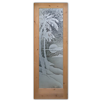 Pantry Door - Palm Sunset - Alder Knotty - 24" x 96" - Book/Slab Door