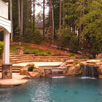 Backyard pool resort