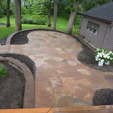 Natural flagstone patio