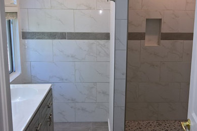 Bathroom - mid-sized contemporary bathroom idea in Denver