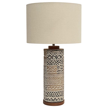 Taos Carved Table Lamp