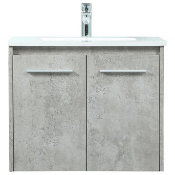Elegant Decor VF44524MCG 24" Single Bathroom Vanity, Concrete Gray