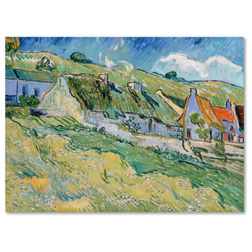 Van Gogh 'Thatched Cottages' Canvas Art, 19 x 14