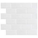 Art3d - 12"x12" Peel and Stick Kitchen Backsplash Wall Tile, White Subway, Set of 10 - Easy DIY peel and stick tile concept of mosaic sticker smart tile is made of an adhesive substrate topped with a gel component called epoxy resin, the embossed 3d PU resin offers stunning visual impact. the tiles are thin and light, they can be installed in minutes over a clean and sleek surface without any mess or specialized tools, and never crack with time. Bathroom backsplash wall tile is also an economic wall covering material, if you are getting tiled of the same design, just peel them off and change a new style. Art3dTM mosaic sticker offers veracious collections to meet you different taste. Bathroom backsplash wall tiles are lightweight, easy to handle, cut and maintain, they will remain on your walls for as long as you wish them to be. The tiles can also be easily installed directly over existing panels or smooth surface. Especially designed for kitchen backsplashes and bathroom backsplashes, the tiles are resistant to the heat of stovetops and the humidity of bathrooms (do not use in shower).