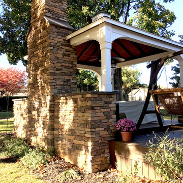 Trex Deck with Outdoor Kitchen and Pavilion