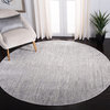 Contemporary Area Rug, Premium Natural Wool With Round Shape, Ivory/Grey