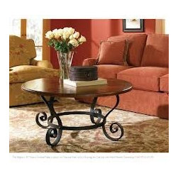 Regency 42" Round Cocktail Table by Charleston Forge - Side Tables And End Tables