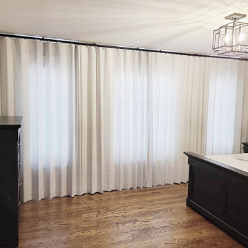 Soft Flowing Wave Effect Window Curtains