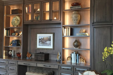 Transitional home office photo in Houston