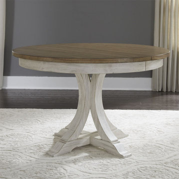 Liberty Furniture Farmhouse Reimagine Pedestal Dining Table, White