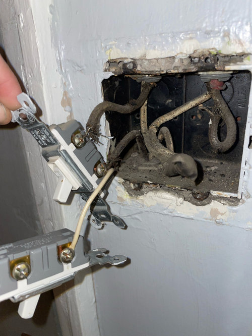 Need help identifying wires in dual gang light switch box