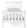 Rustic Mission Wood Twin-size Bed, Rustic White