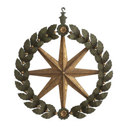 A BURST OF HOLLY WREATH &ndash; GOLD - NEW - Wreaths And Garlands