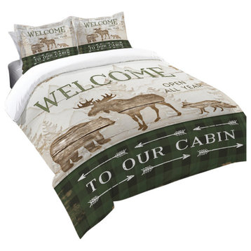 Cabin Welcome Queen Comforter