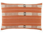 Jaipur Living - Jaipur Living Phek Hand-Loomed Tribal Terracotta/Cream Down Lumbar Pillow - Handmade by weavers in Nagaland, India, the Nagaland collection showcases the traditional loin-loom techniques of the indigenous tribes of the region. The artisan-made Phek lumbar pillow effortlessly combines heritage-rich tribal patterns with a versatile, contemporary colorway for a stunning statement in any space. Crafted of soft, finely woven cotton, this terracotta-colored pillow brings the global art of Naga textiles to the modern home.