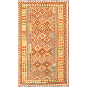 Pasargad Home Vintage Kilim Collection Multi Lamb's Wool Area Rug, 4'11"x8'5"
