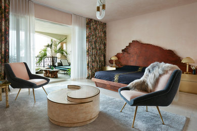 Bedroom - eclectic master bedroom idea in Miami