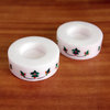 Novica Floral Symmetry In Green Marble Tealight Holders, Set of 2