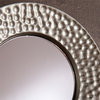 Silver Sphere Wall Mirror 4pc Set, Hammered Silver