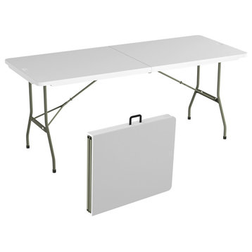 6' Folding Table Indoor/Outdoor Table for Dining, Buffets, Crafts, Cards