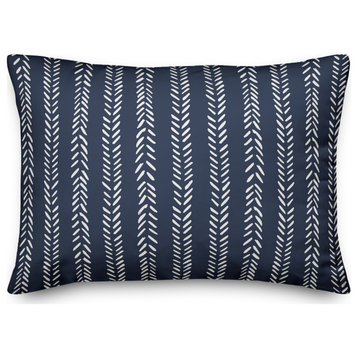 Blue Petal Lines 14x20 Indoor/Outdoor Pillow
