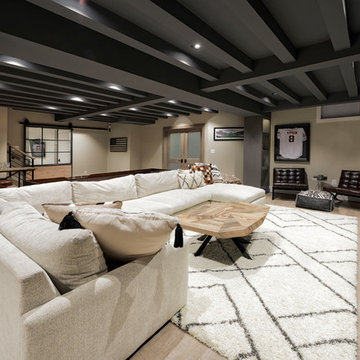Industrial Chic Sports Enthusiast's Basement