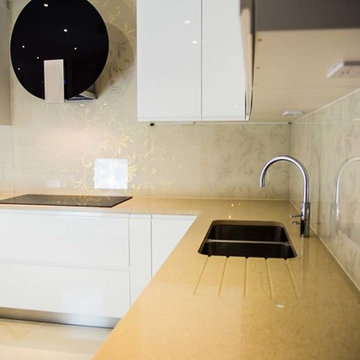 Designer Patterned Kitchen Glass Splashback