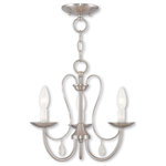 Livex Lighting - Livex Lighting 40863-91 Mirabella - Three Light Chandelier - Mirabella enters the modern era of traditional styMirabella Three Ligh Brushed Nickel Clear *UL Approved: YES Energy Star Qualified: n/a ADA Certified: n/a  *Number of Lights: Lamp: 3-*Wattage:60w Candelabra Base bulb(s) *Bulb Included:No *Bulb Type:Candelabra Base *Finish Type:Brushed Nickel
