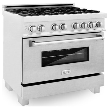 ZLINE 36" 4.6 cu. ft. Dual Fuel Range in Fingerprint Resistant Stainless Steel