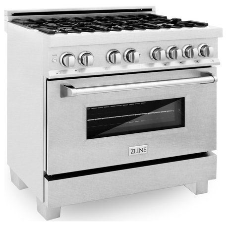 ZLINE 36" 4.6 cu. ft. Dual Fuel Range in Fingerprint Resistant Stainless Steel