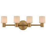Kalco - Harlowe 26x8" 4-Light Transitional Wall-Light by Kalco - From the Harlowe collection  this Transitional 26Wx8H inch 4 Light Vanity will be a wonderful compliment to  any of these rooms: Bathroom; Vanity; Spa; Powder Room
