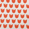 20" x 20" Simple Tulip Design Decorative Indoor Pillow, Bright Orange