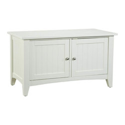 Bolton Furniture - Shaker Cottage Storage Bench, Ivory - Accent And Storage Benches