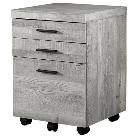 File Cabinet Rolling Mobile Printer Stand Office Work Laminate Grey