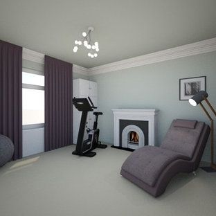 他の地域のヴィクトリアン調のおしゃれなホームジムの写真