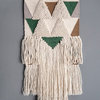 nuLOOM Hand Loomed Wool Lyssa Geometric Wall Hanging, Ivory, 18"x42"
