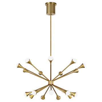 Lody 18-Light Chandelier in Aged Brass