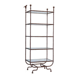 Parisian Etagere with Bird Detail - Bookcases
