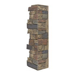 142-36-BRIGHTON WIDE STACKED STONE CORNER 36"H X 11"W X 1 1/4"D - Wall Panels
