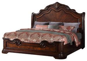 Barney's Traditional Walnut Bed, Eastern King