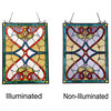 CHLOE Lighting Anna Tiffany Victorian Design Window Panel 18"x25"