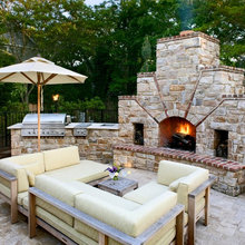 outdoor fireplace