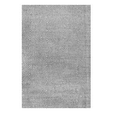 Hand-Tufted Trellis Rug, Gray, 7'6"x9'6"