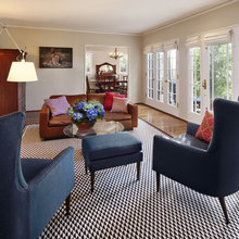 Roman shades on french doors