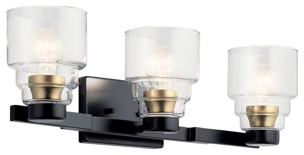 3 Light Vanity Light Approved for Damp Locations - Transitional ...