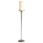 Cyan Design - Large Lucus Candleholder - A tall, tapering silhouette is beautifully accentuated with a warm bronze finish. This large metal candleholder is a striking choice for a bedroom or living area.