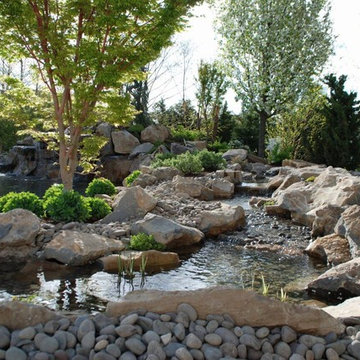 Water Feature with Stream and Landscaping: at